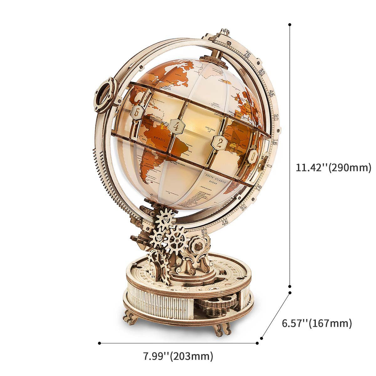 ROKR ST003 Luminous Globe Model Kit official product view 7