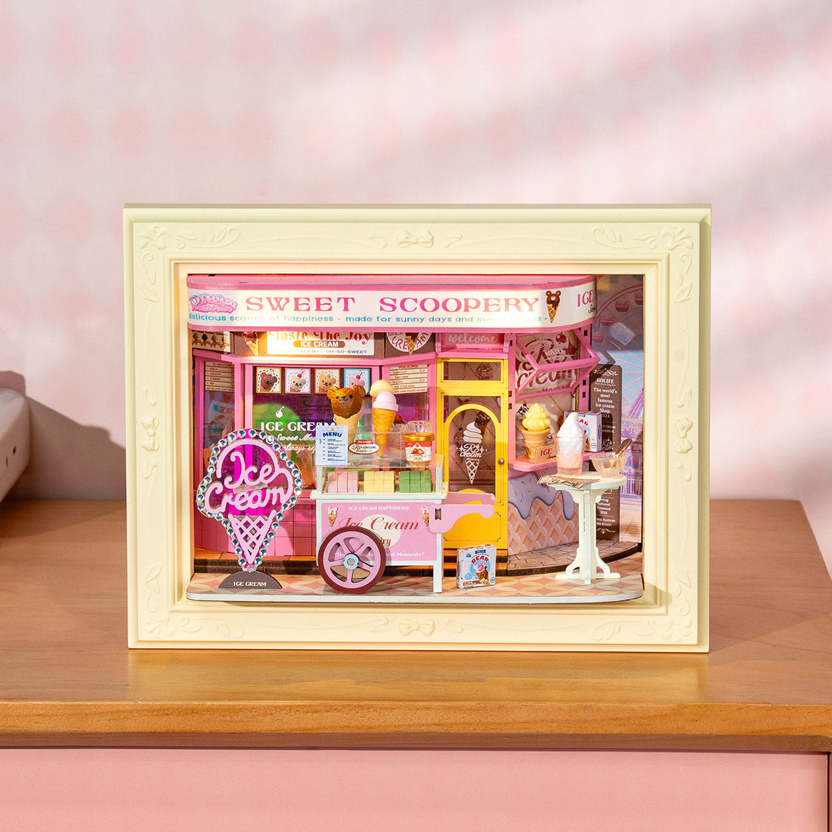 Sweet Scoopery Ice Cream Wooden Model Kit official product view 3
