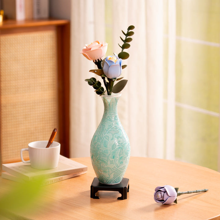 Rowood Puzzle Vase – Emerald Garden Creative Kit completed product view