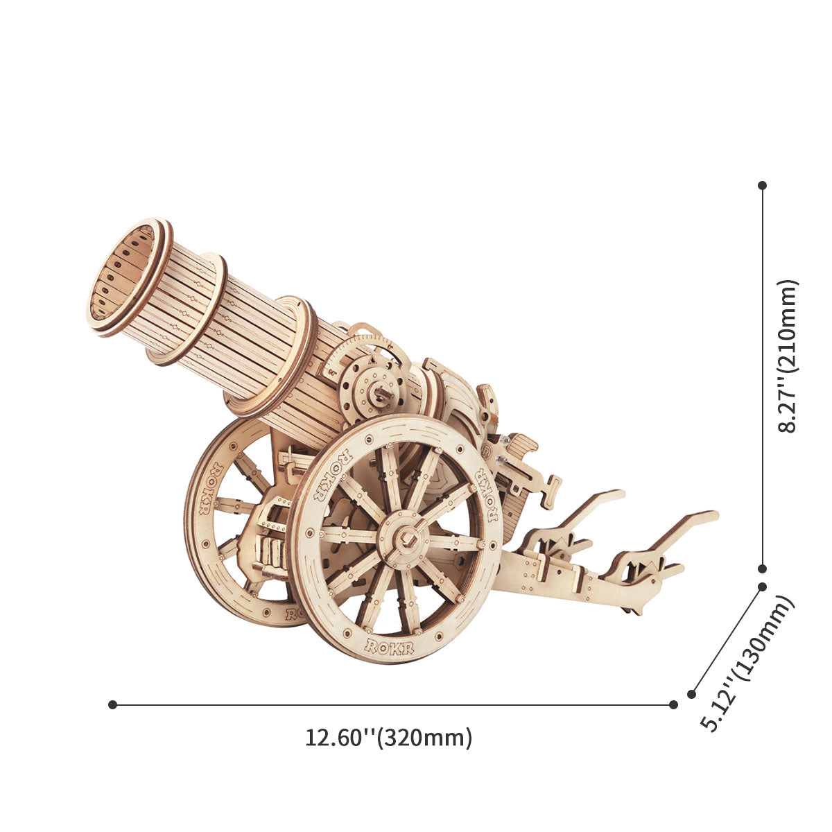 ROKR Wheeled siege artillery Model Kit official product view 6