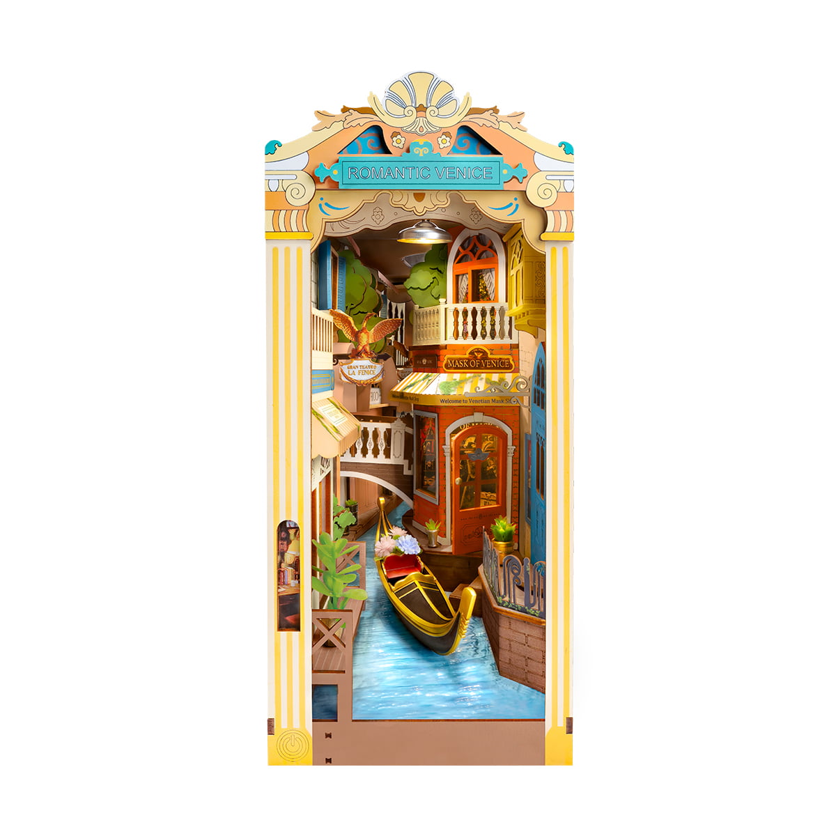 Romantic Venice Book Nook Kit completed product view