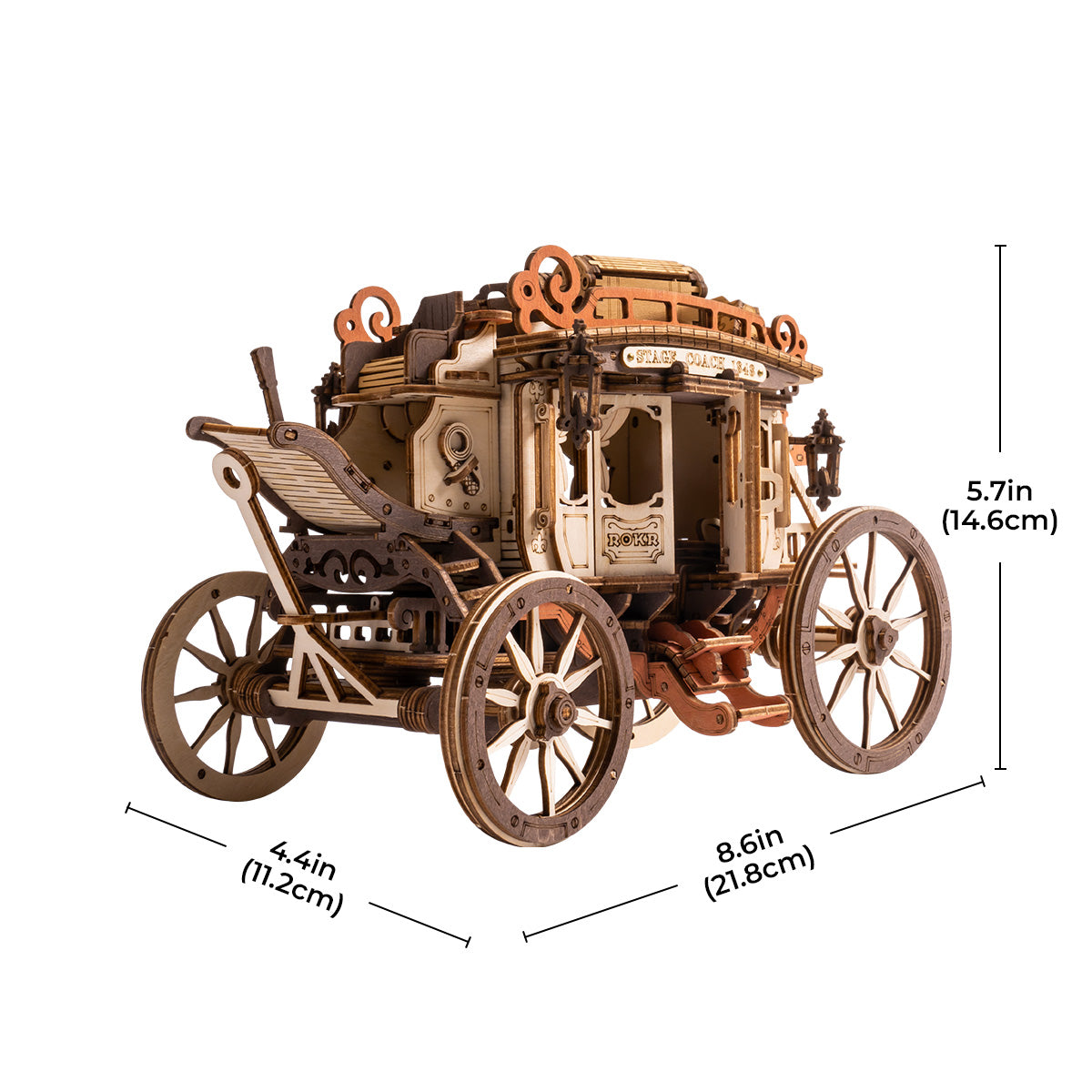 ROKR Stagecoach Model Kit official product view 5