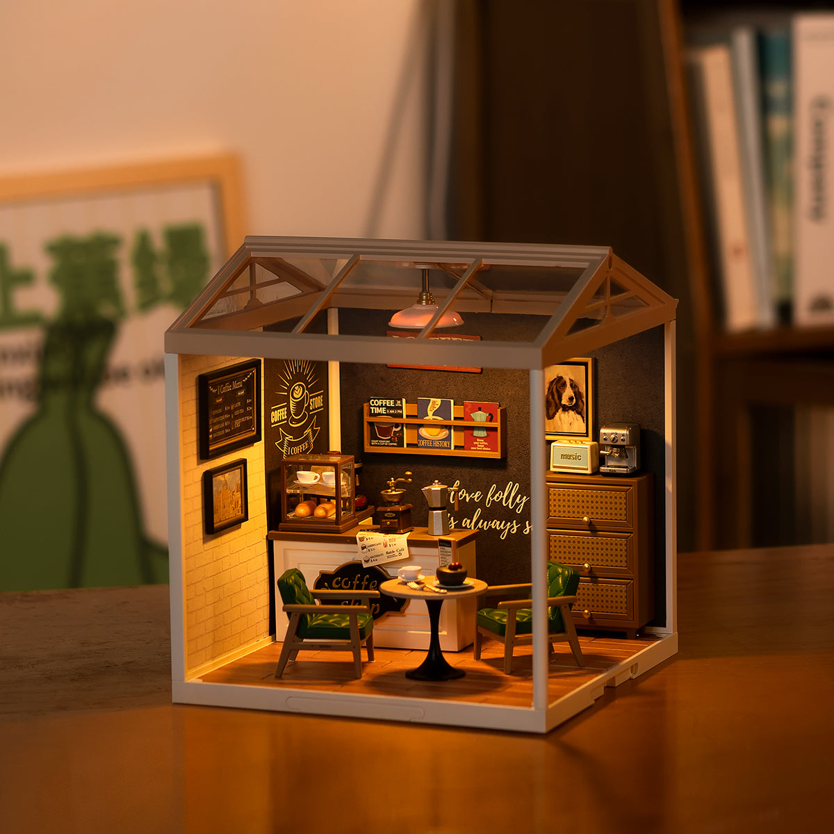 Cafe Miniature Kit completed product view