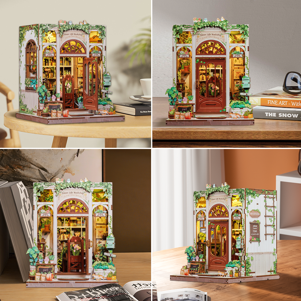 Green Life Bookshop Book Nook Kit official product view 9