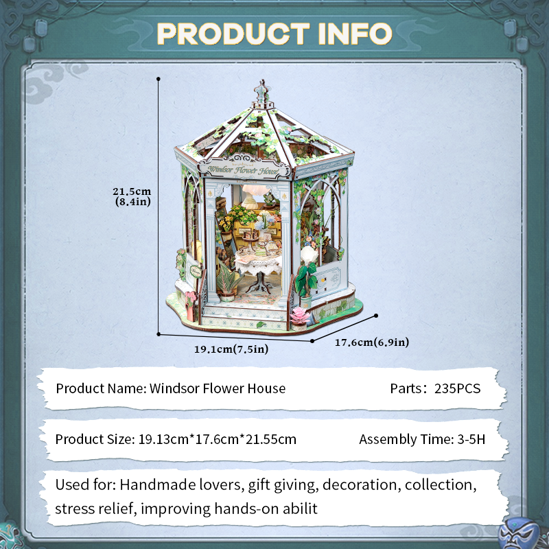Windsor Flower House Miniature Kit official product view 10