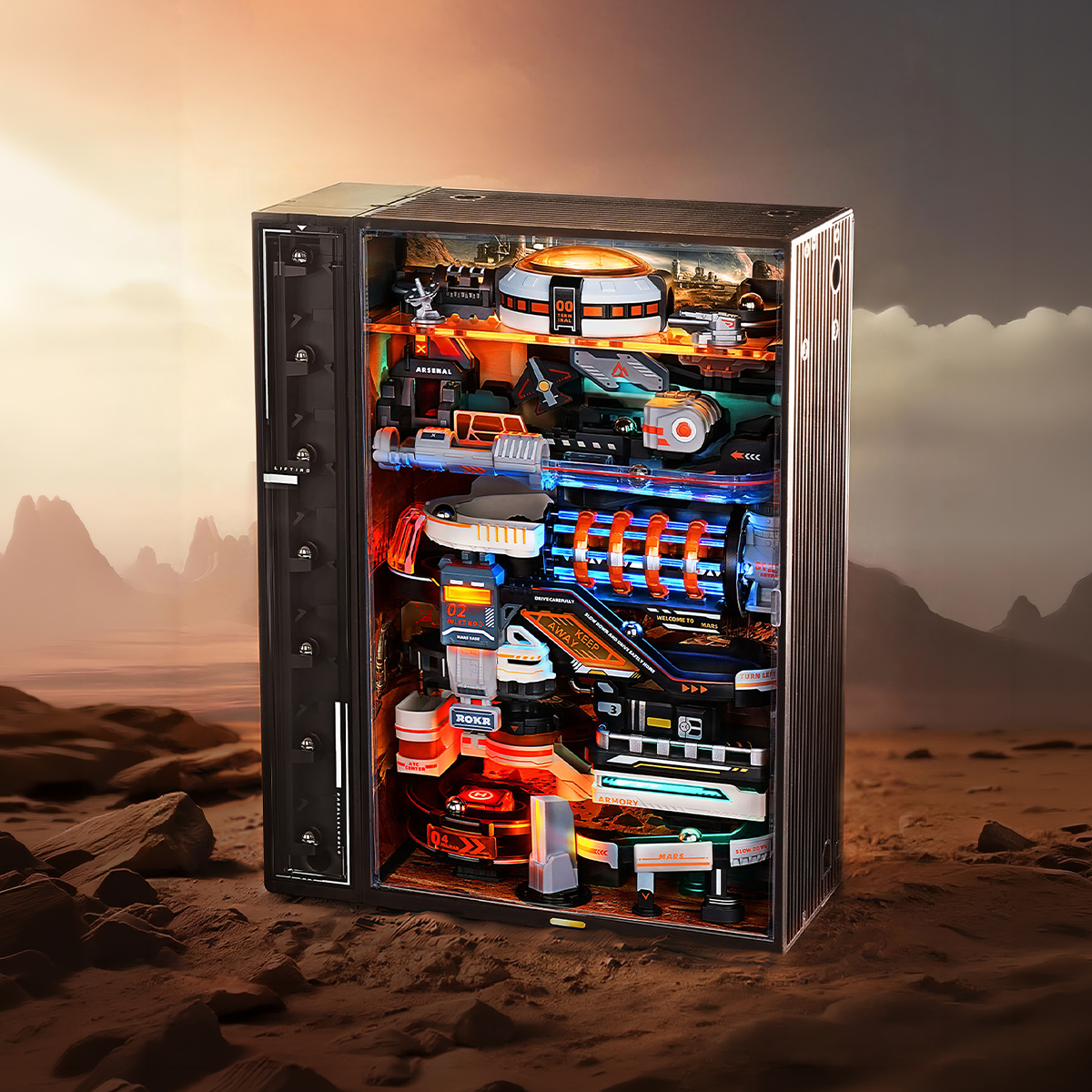 ROKR Mars Outpost Marble Run Kit official detail view 2
