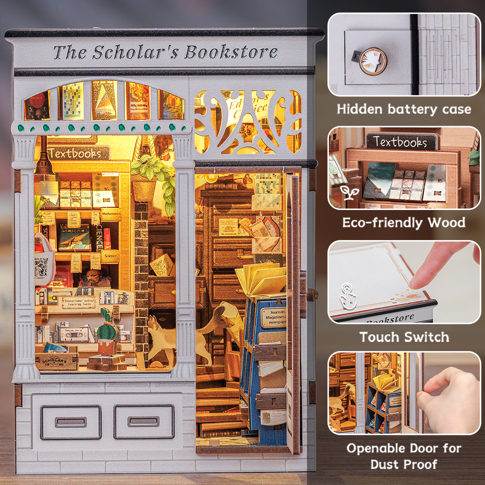 The Scholar's Bookstore Book Nook Kit official product view 8