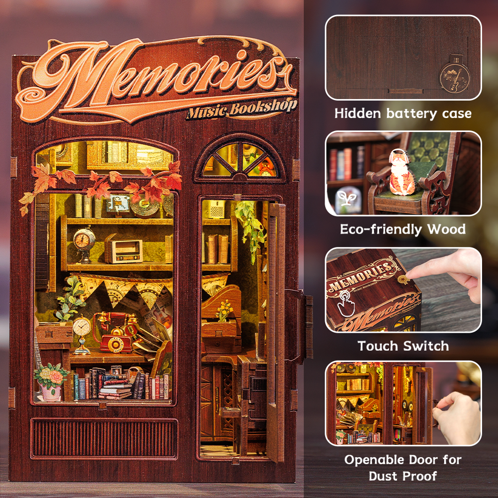 Memories Music Bookshop Book Nook Kit official product view 7