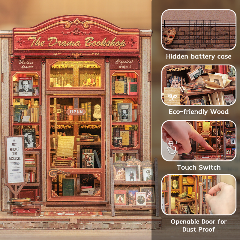 The Drama Bookshop Book Nook Kit official product view 6