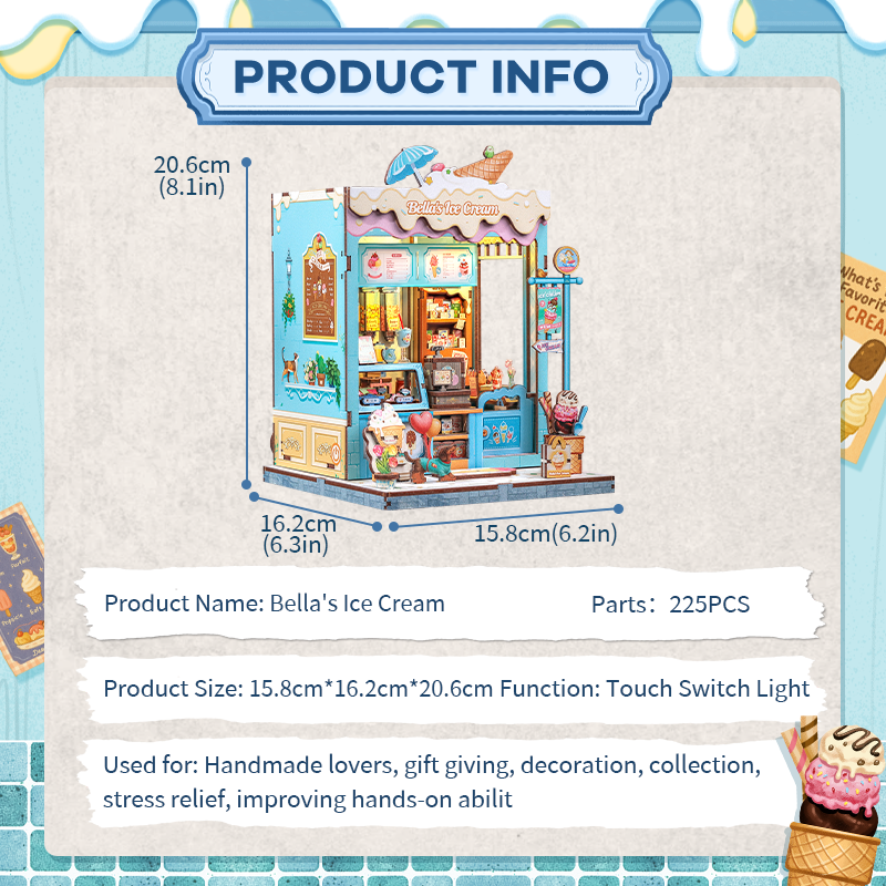 Bella's Ice Cream Miniature Kit official product view 8