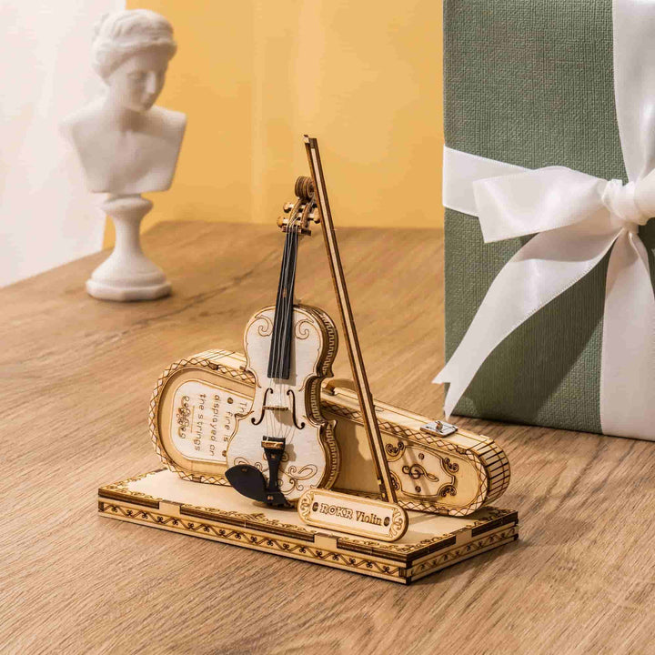 ROKR Violin Model Kit completed product view