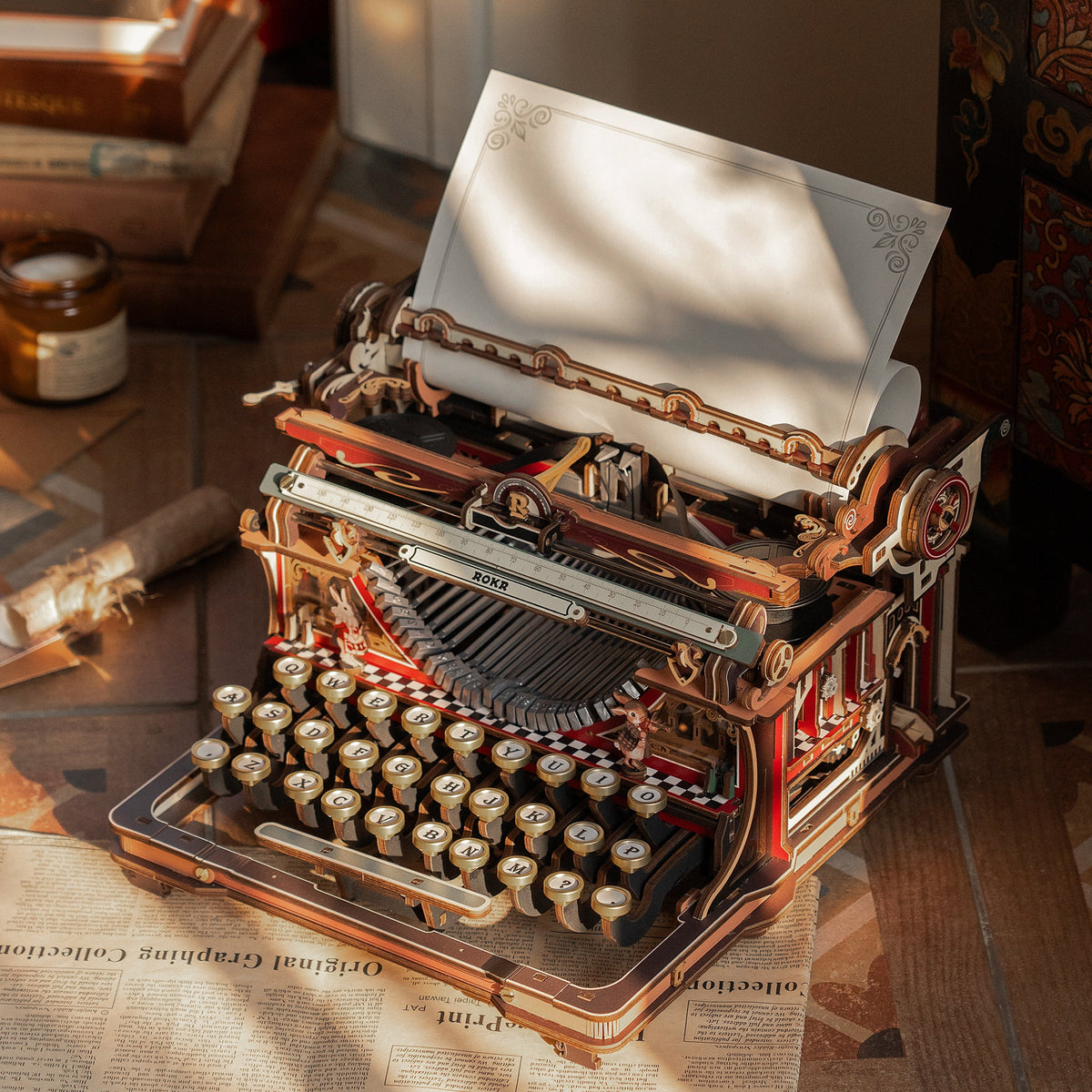 ROKR Magic Mechanical Typewriter Kit official detail view 3