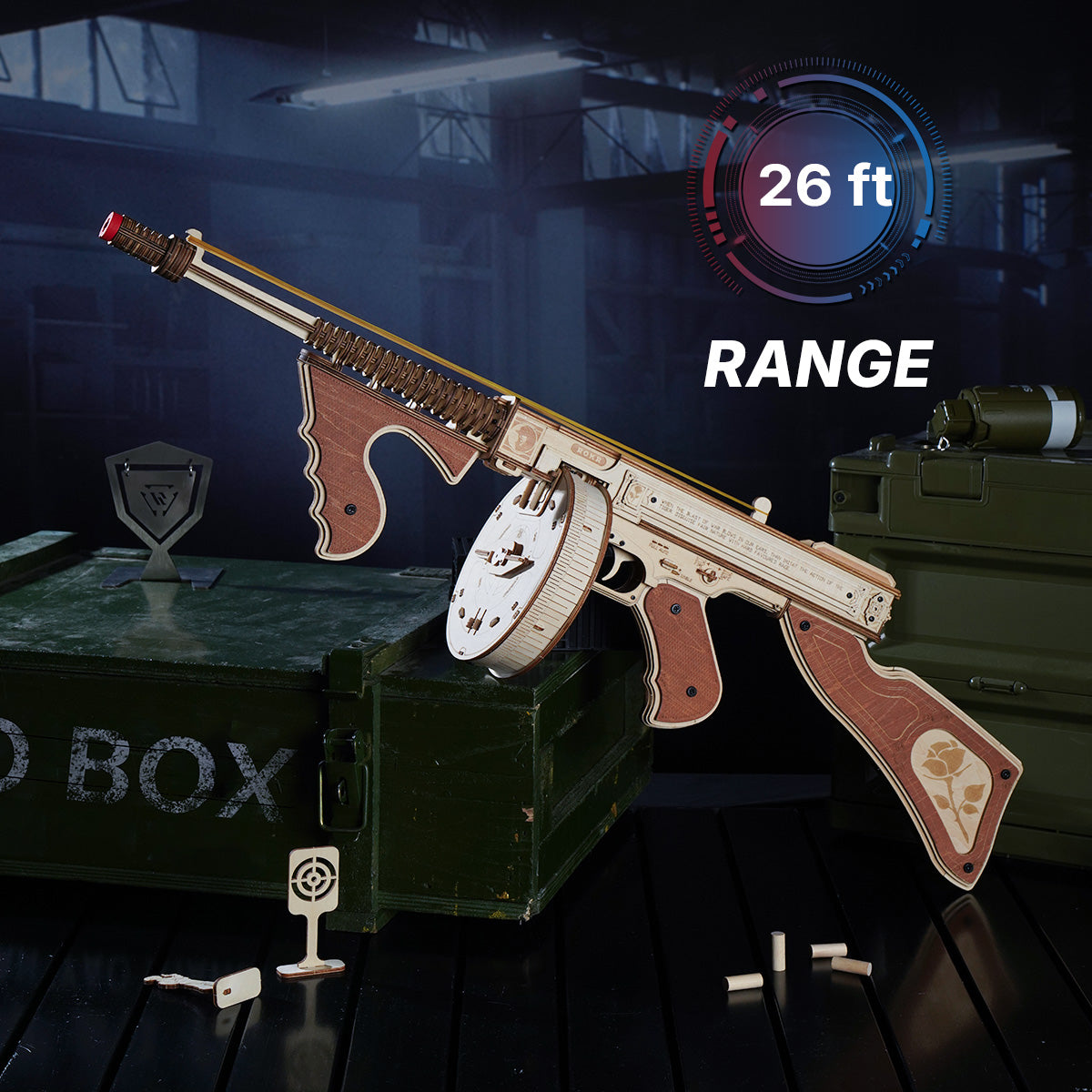 ROKR Submachine Gun Model Kit official product view 4