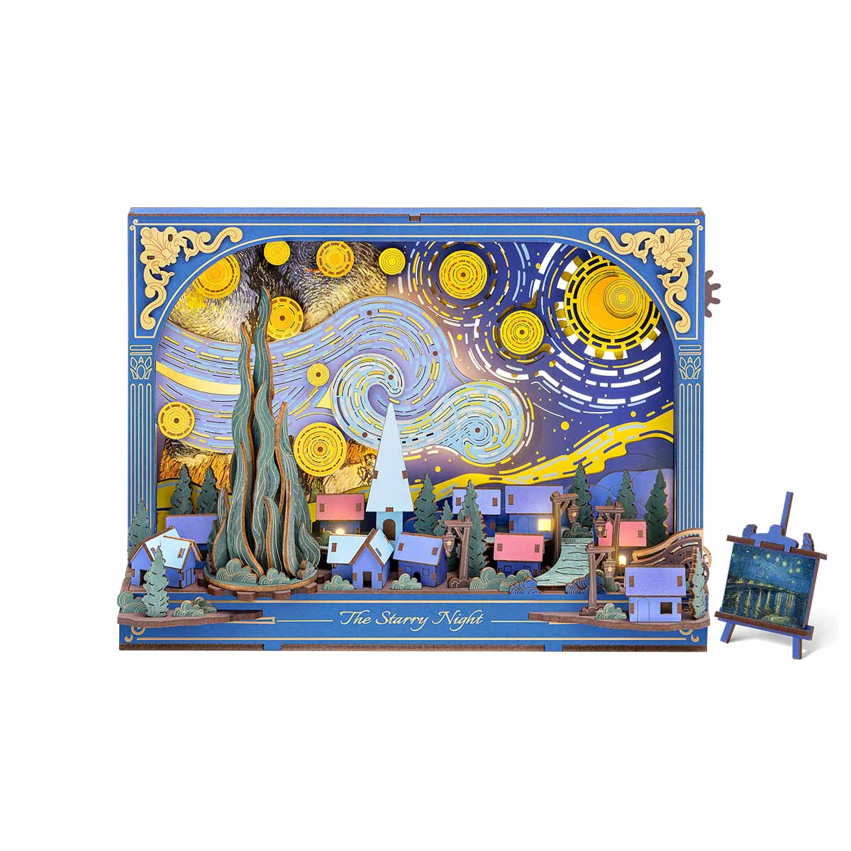 Rowood Starry Night Wall Art Kit completed product view