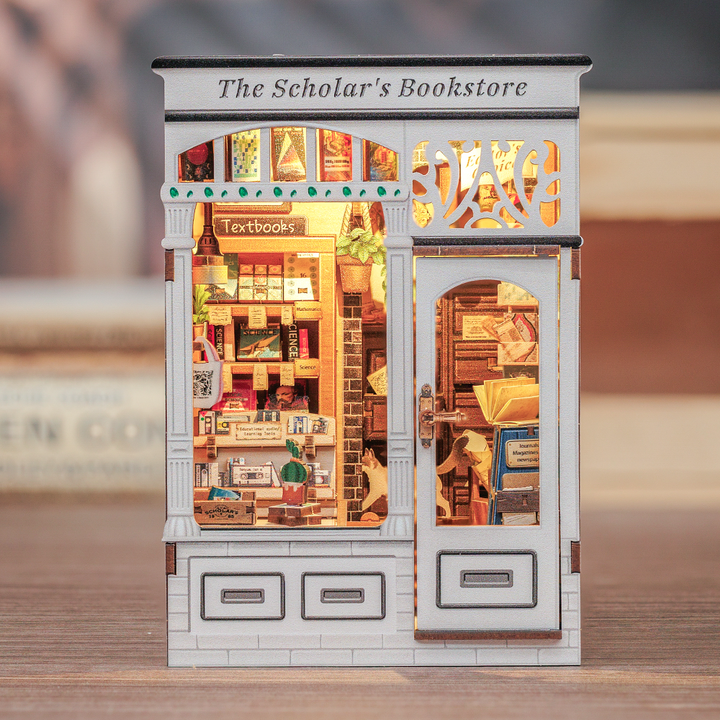 The Scholar's Bookstore Book Nook Kit completed product view