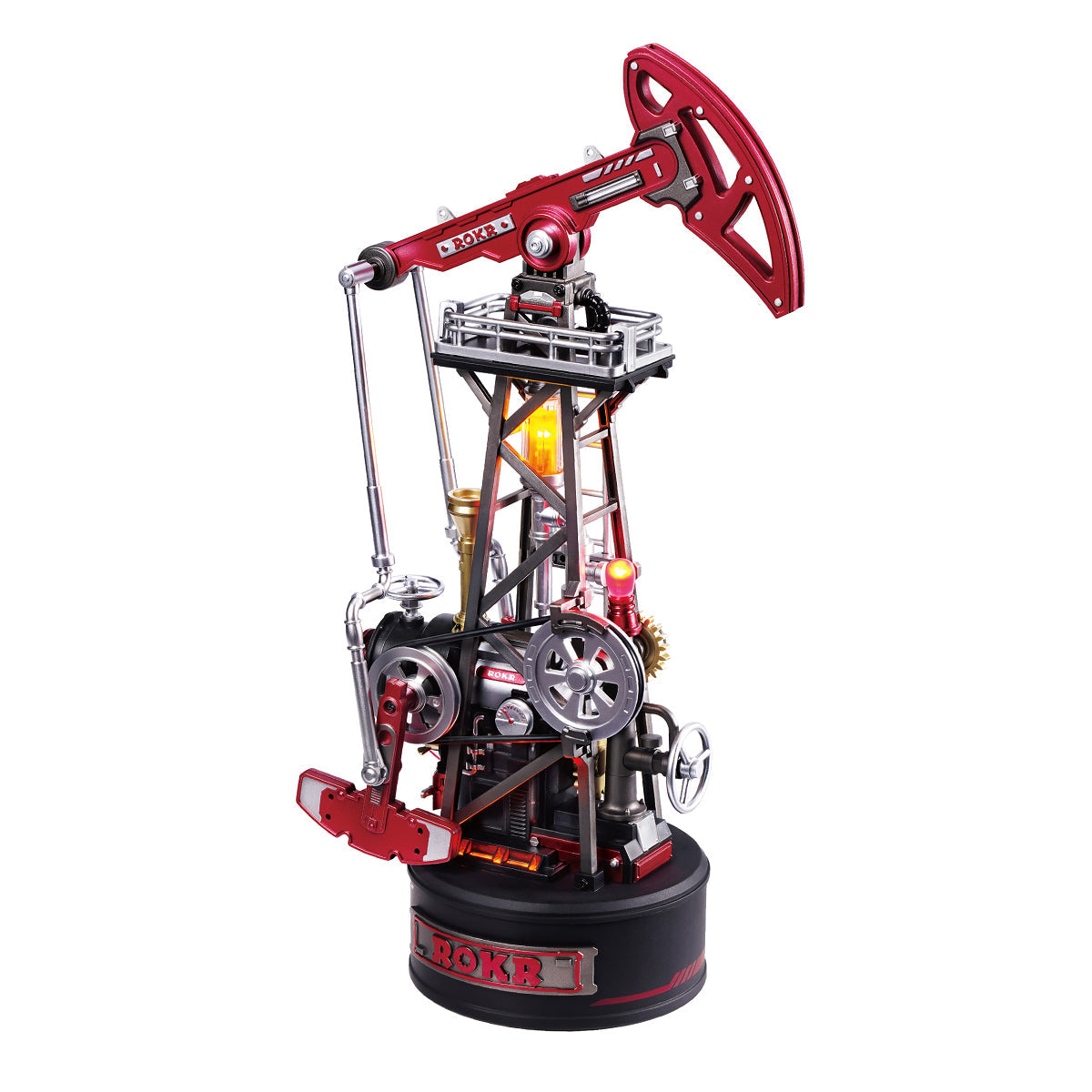 ROKR Oil Pump Jack Mechanical Model Kit completed product view