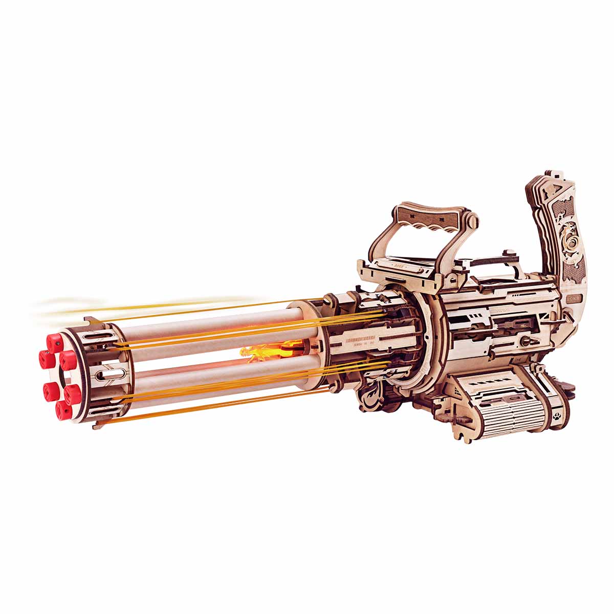 ROKR Rotating-Barrel Wooden Model Kit official product view 2