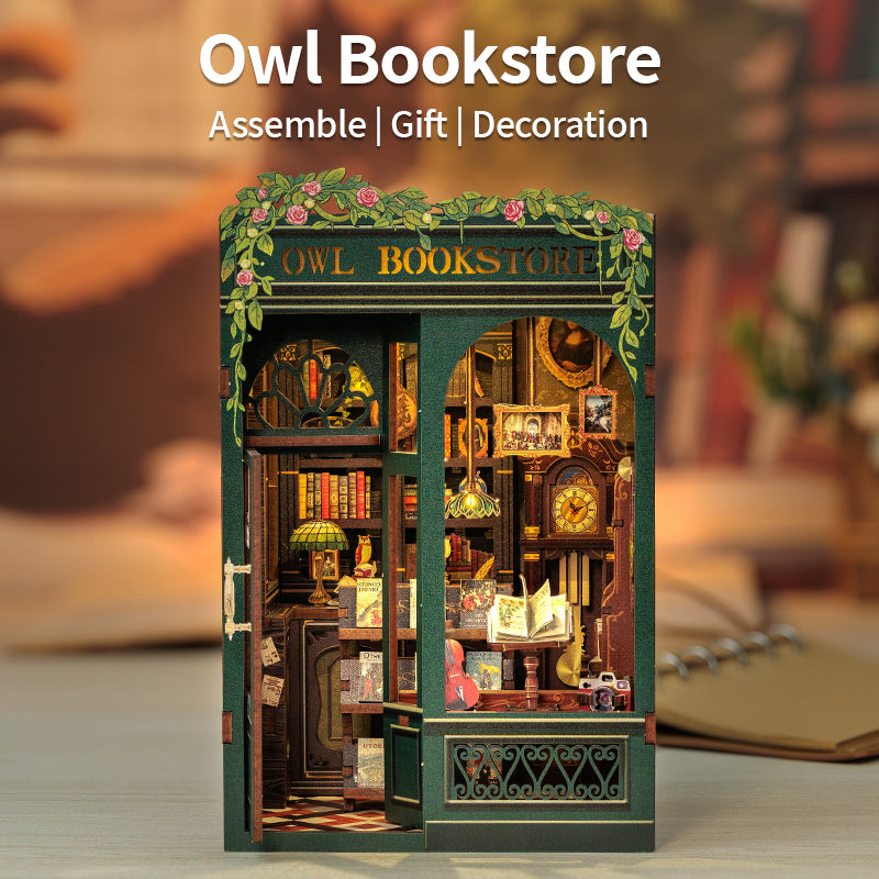 Completed Owl Bookstore miniature display
