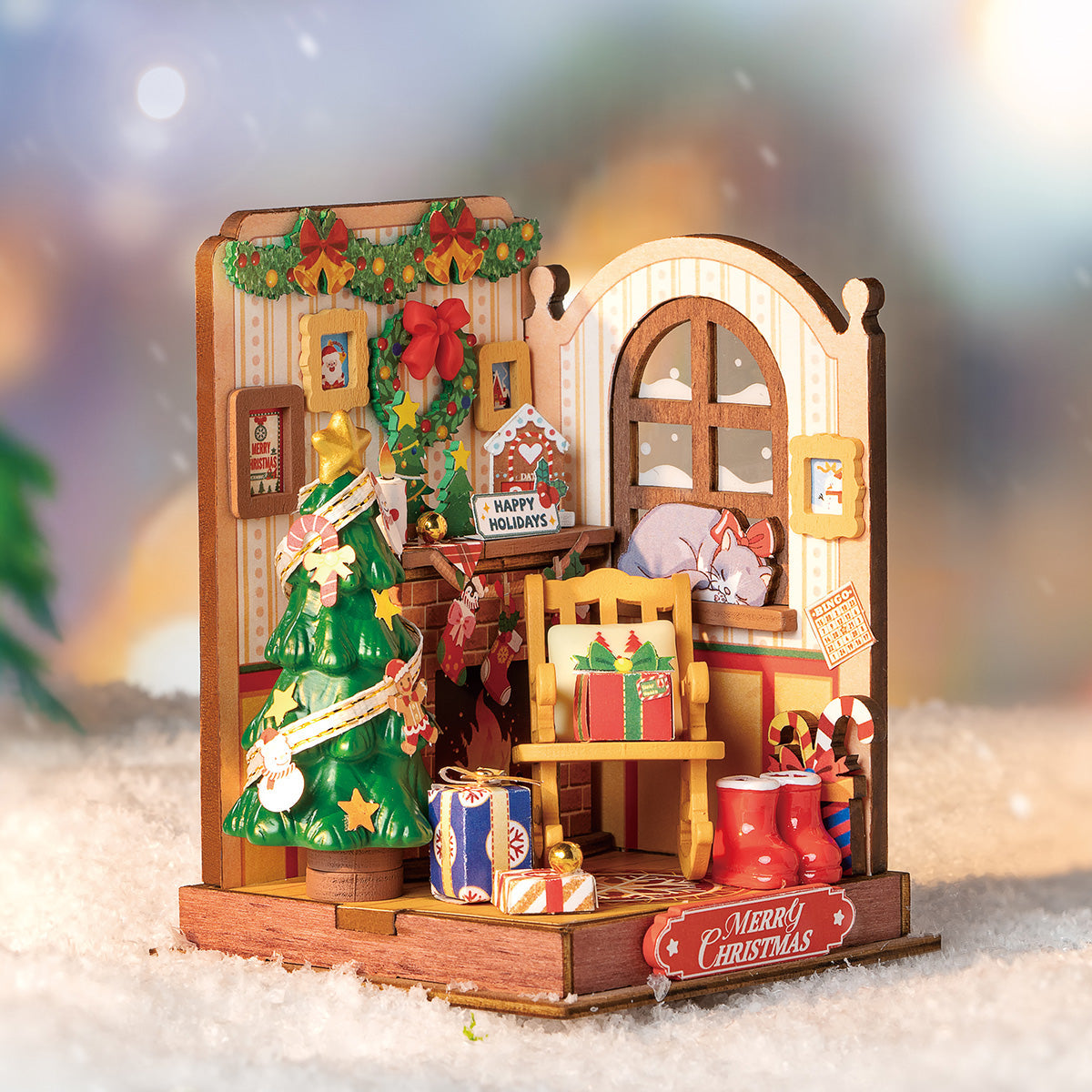 Christmas Fireplace Miniature Kit official product view 3