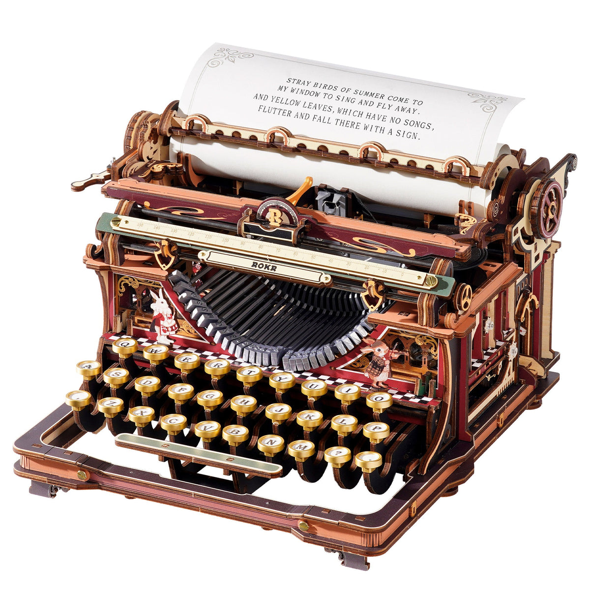 ROKR Magic Mechanical Typewriter Kit completed product view