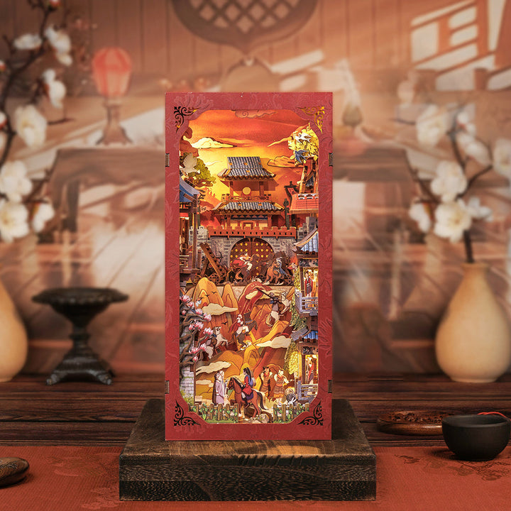 The legend of Mulan Book Nook Kit completed product view