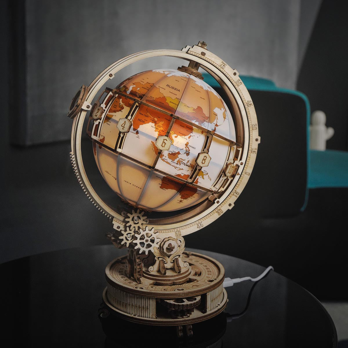 ROKR ST003 Luminous Globe Model Kit official product view 9
