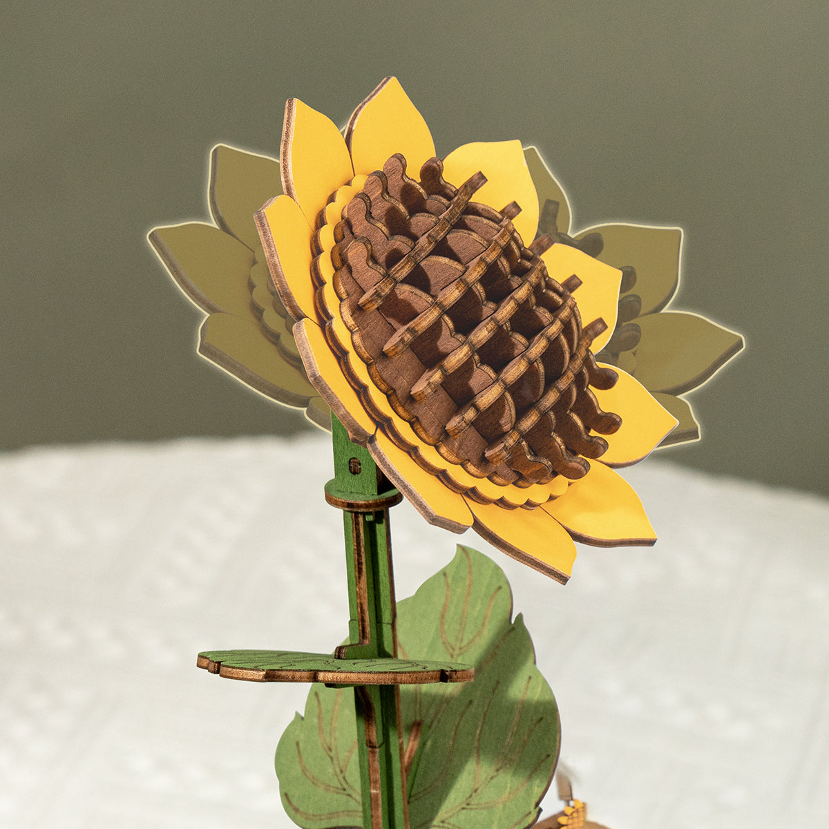 Rowood Pink Rose Wooden Flower Kit official product view 5