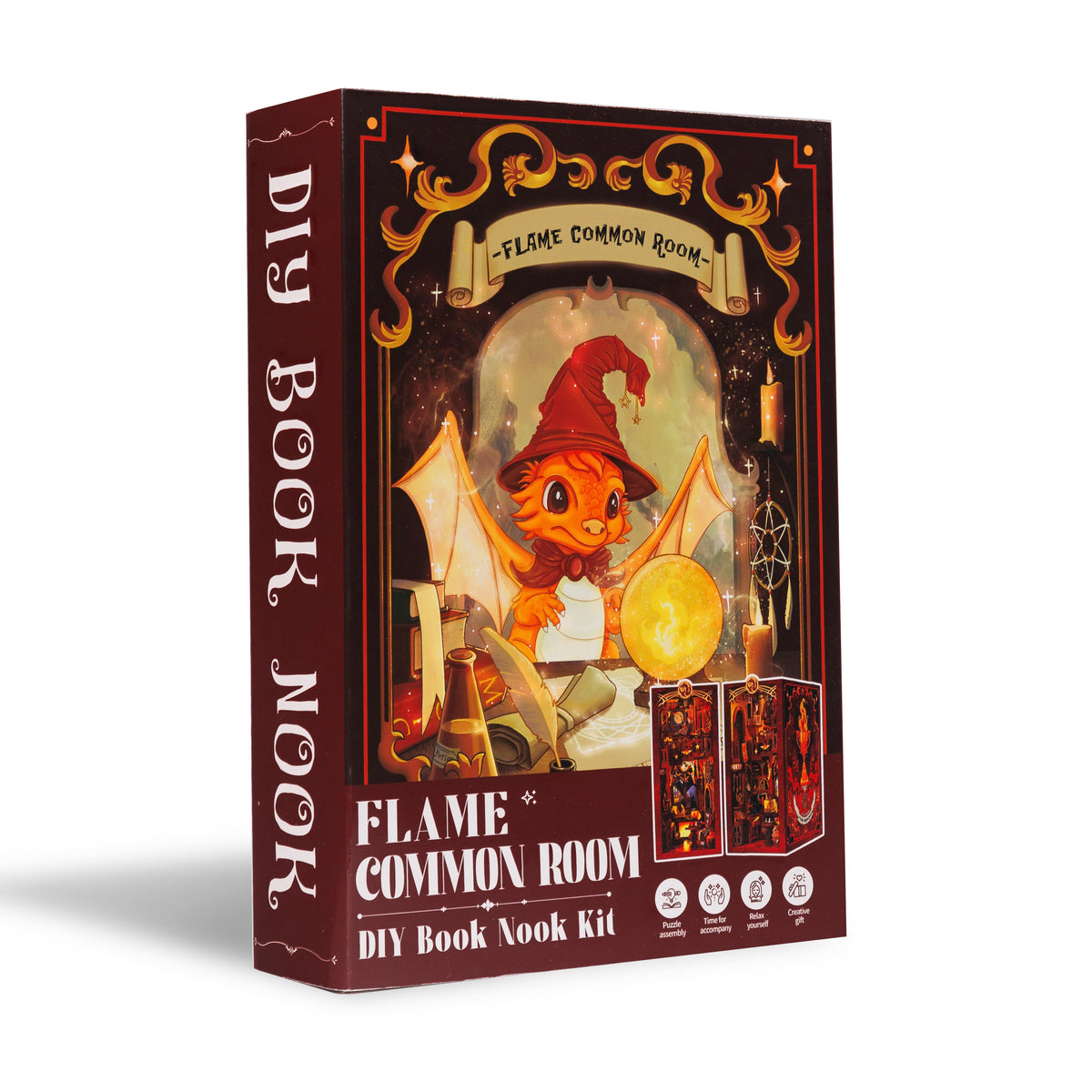 Flame Common Room Book Nook Kit official product view 13