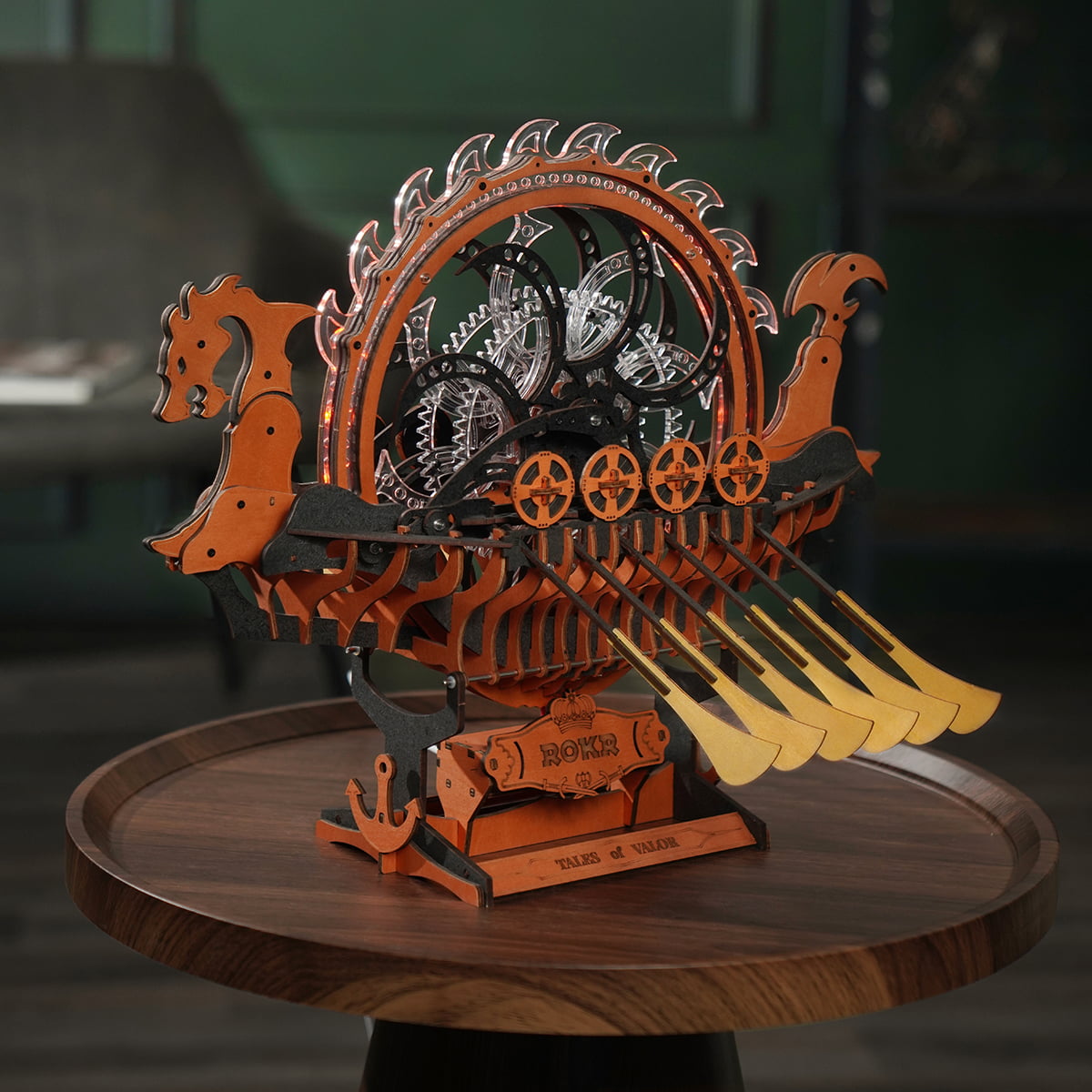 ROKR Viking Dragon Ship Mechanical Kit official product view 3