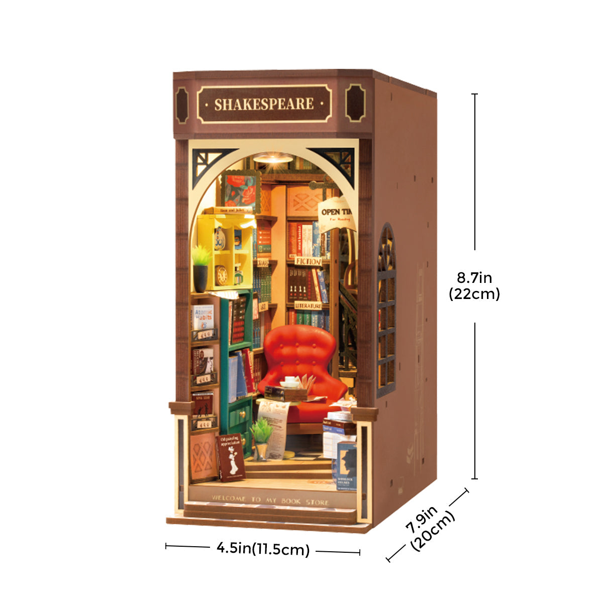 Bookstore Book Nook Kit official detail view 7