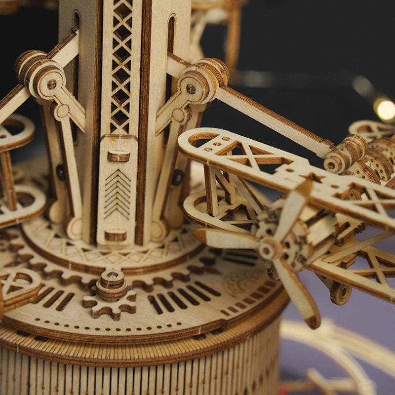 ROKR Airplane Control Tower Music Box Kit official detail view 3