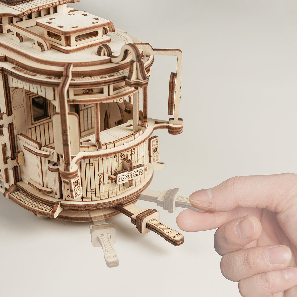 ROKR classic city Tram Model Kit official product view 5