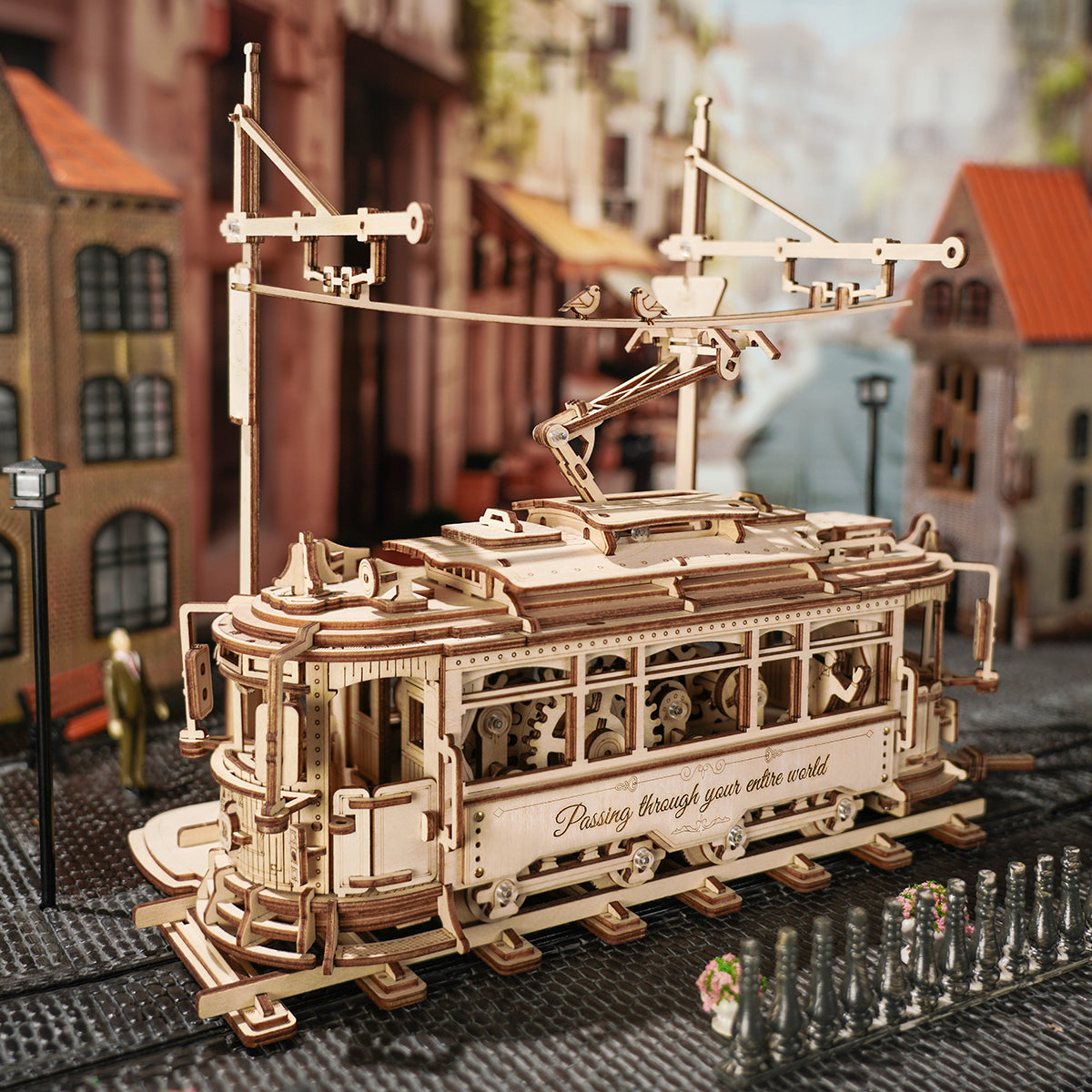 ROKR classic city Tram Model Kit official product view 3