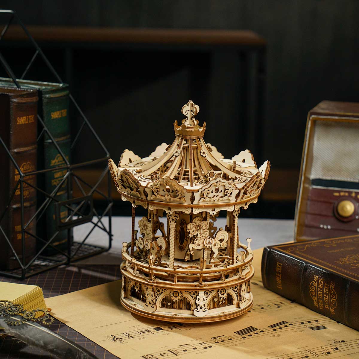 ROKR Romantic Carousel Model Kit official product view 3