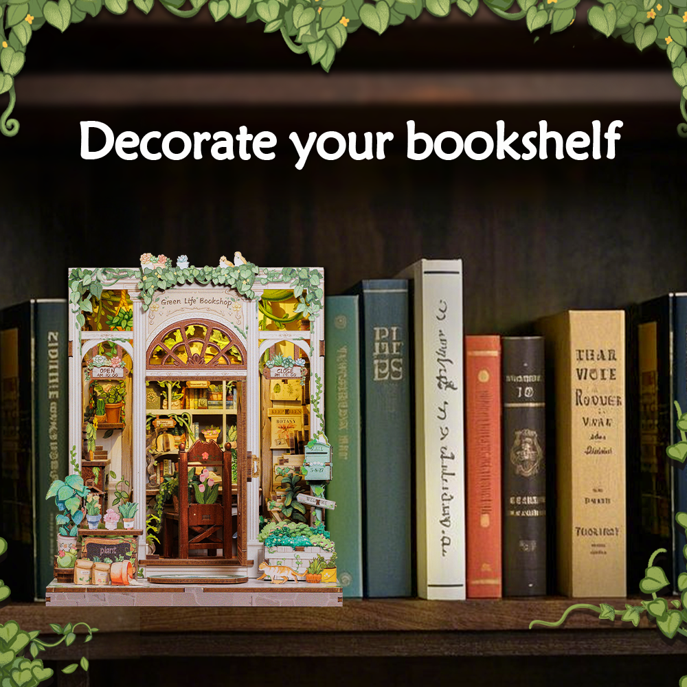 Green Life Bookshop Book Nook Kit official product view 7