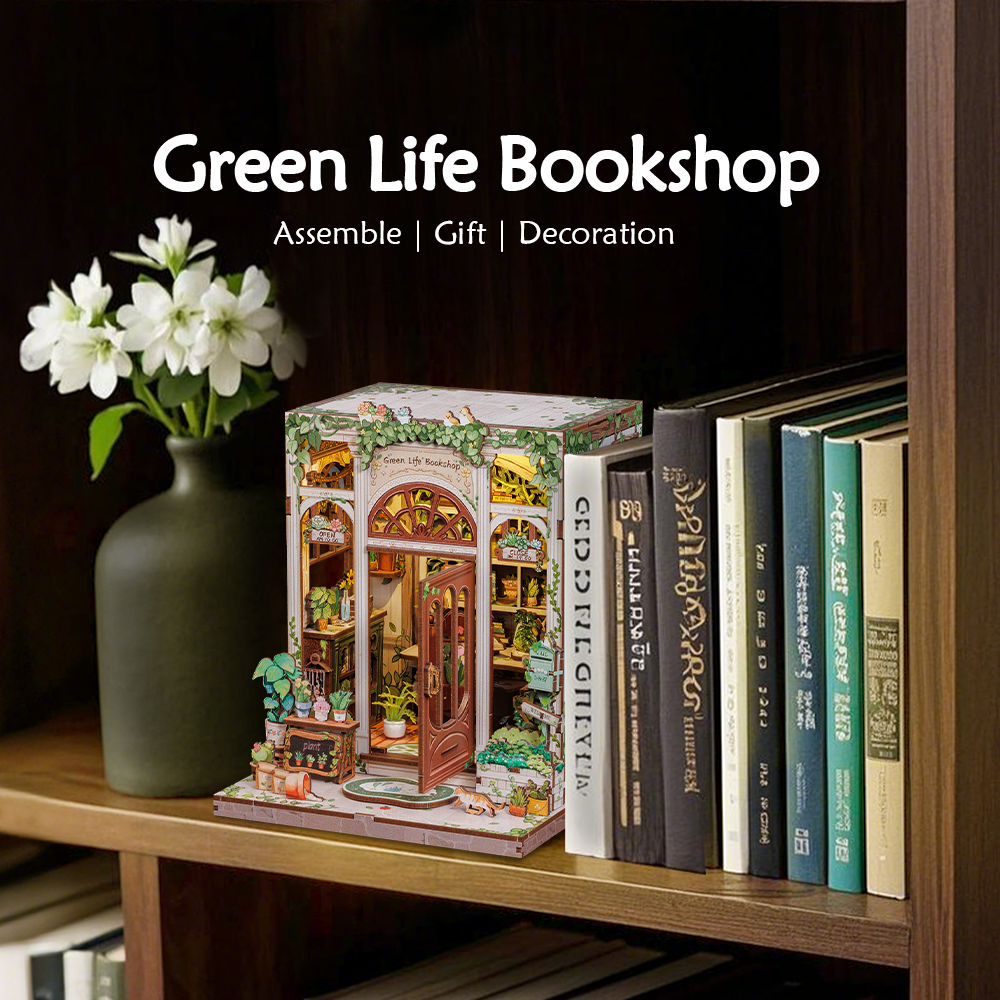 Green Life Bookshop Book Nook Kit official product view 8