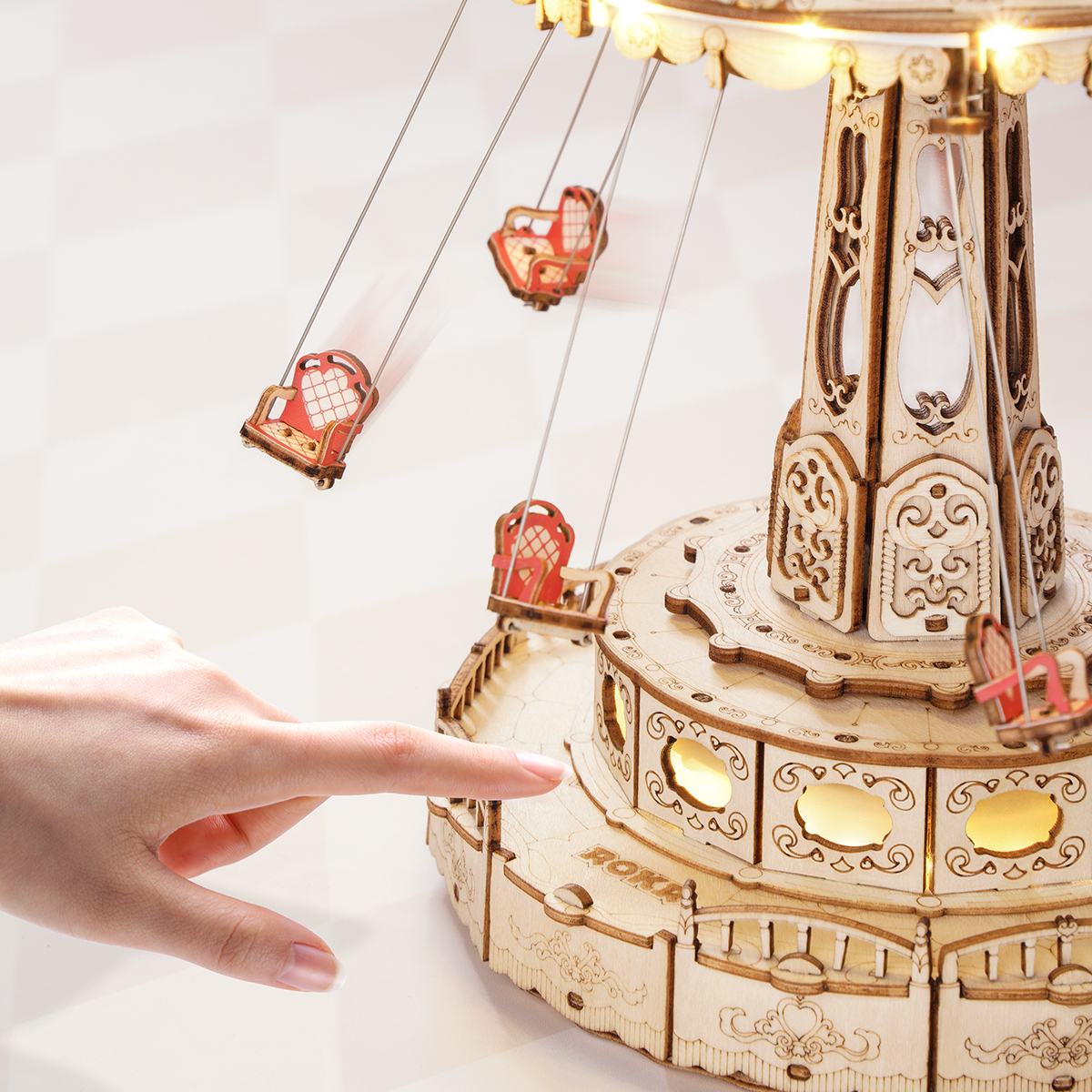 ROKR Swing Ride Music Box Kit completed product view