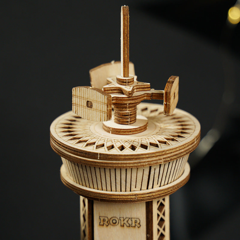 ROKR Airplane Control Tower Music Box Kit official detail view 5