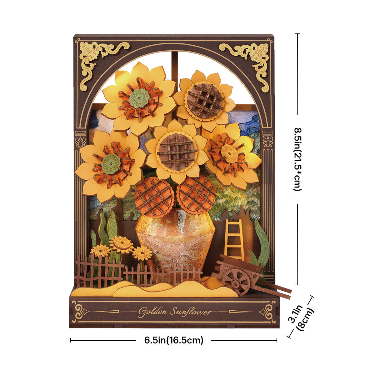 Rowood Golden Sunflower Wall Art Kit official detail view 6