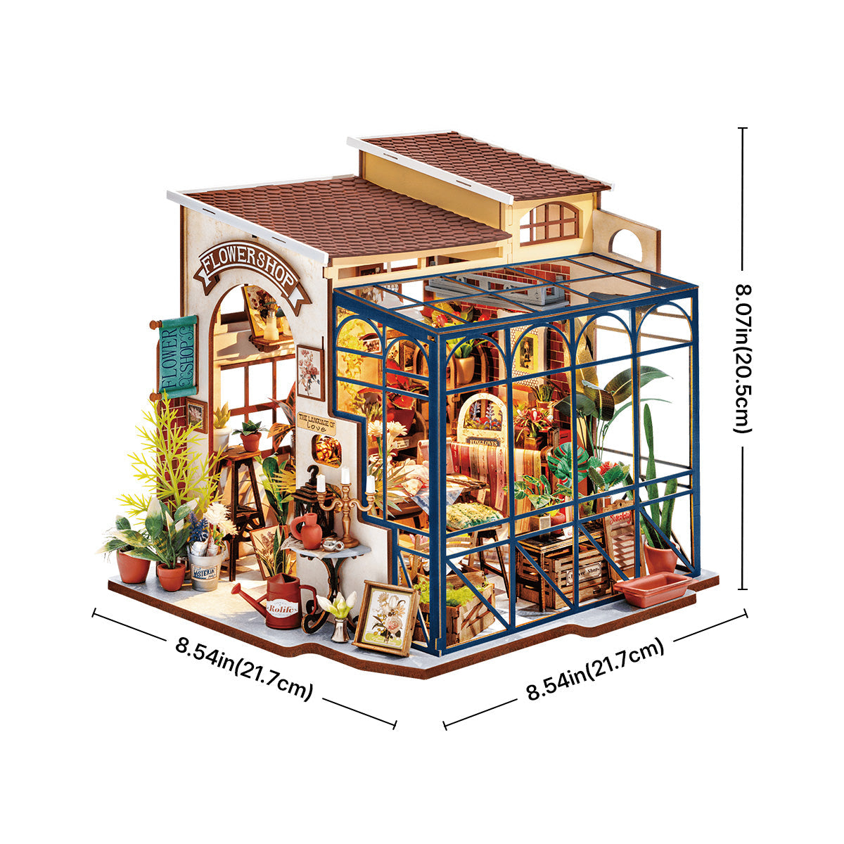 Emily's Flower Shop Miniature House Kit official detail view 8