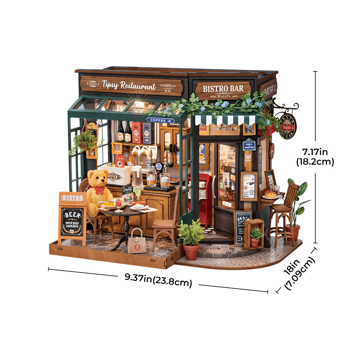 Tipsy Restaurant Miniature House Kit official product view 5