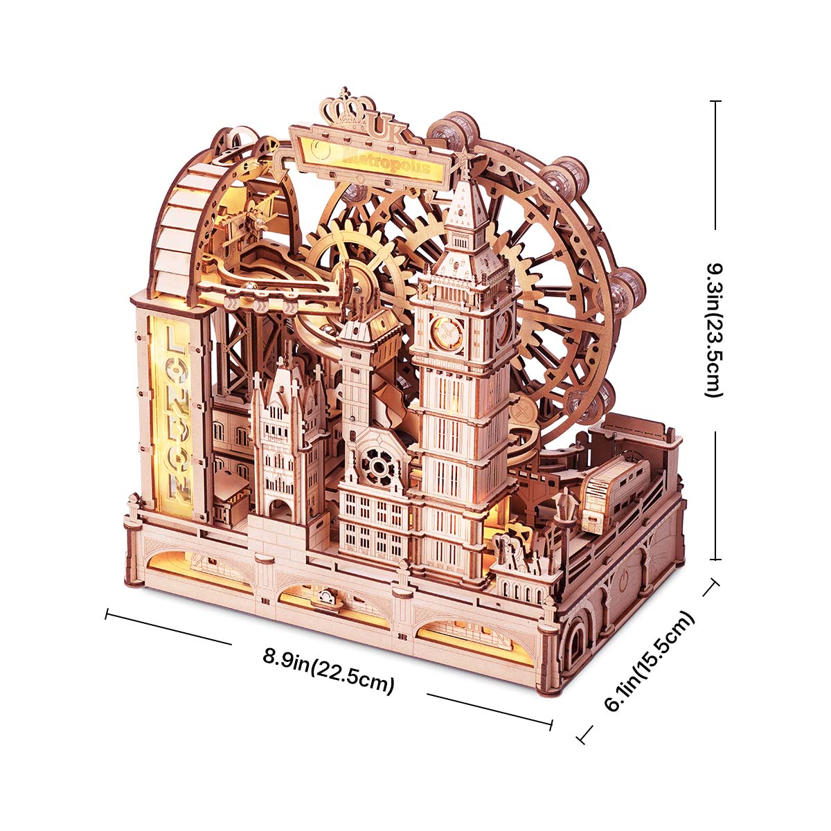 ROKR Marble Travel London Marble Run Kit official detail view 7