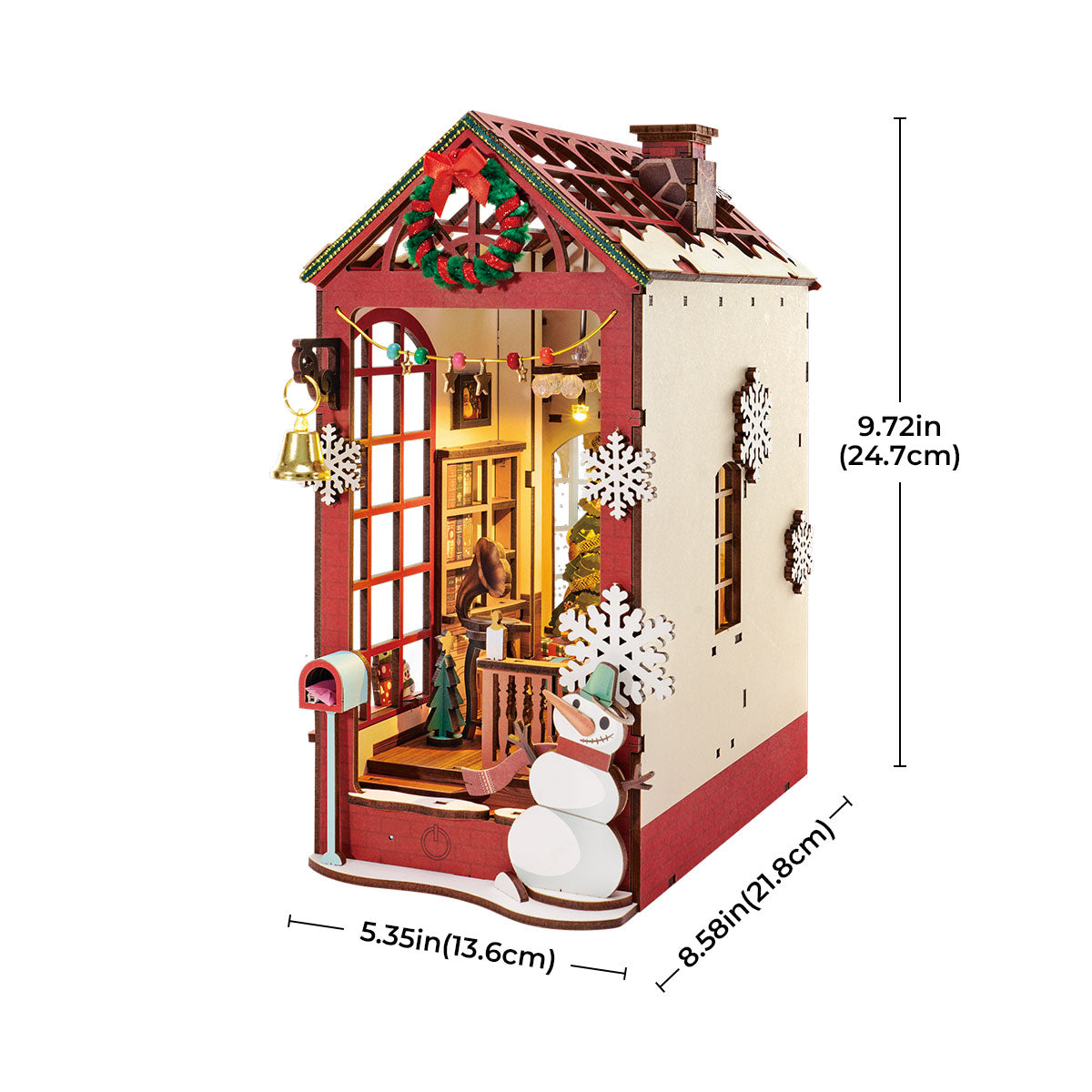 Christmas House Book Nook Kit official detail view 5