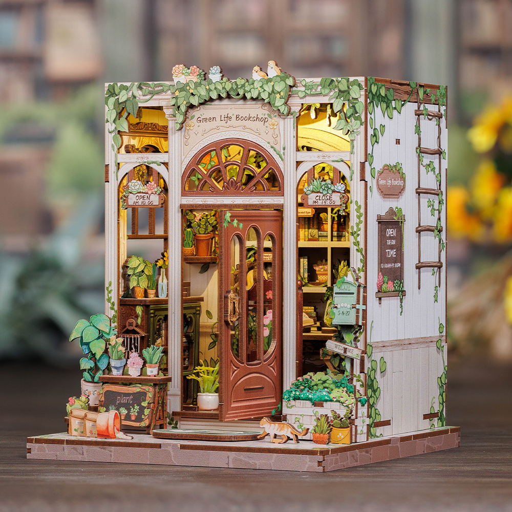 Green Life Bookshop Book Nook Kit official product view 3