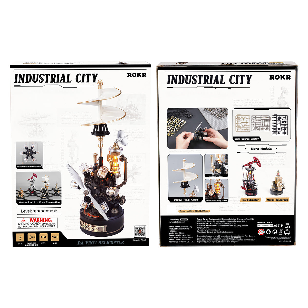 ROKR Leonardo da Vinci's Helicopter Kit official detail view 13