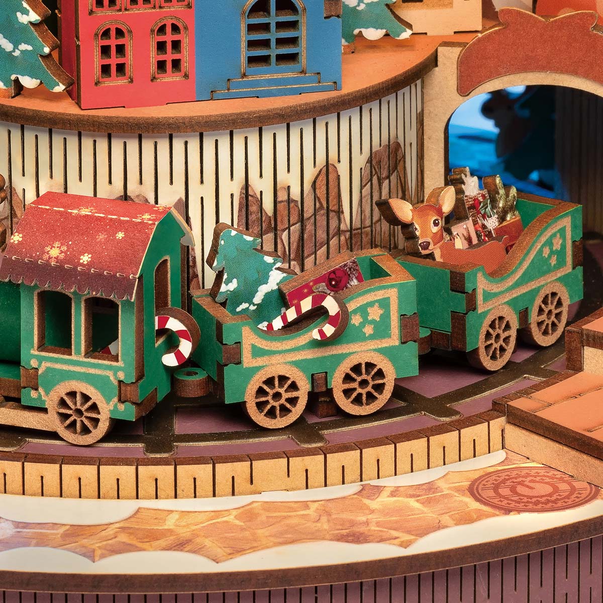 Rolife Christmas Melody Tree Music Box Kit official detail view 6