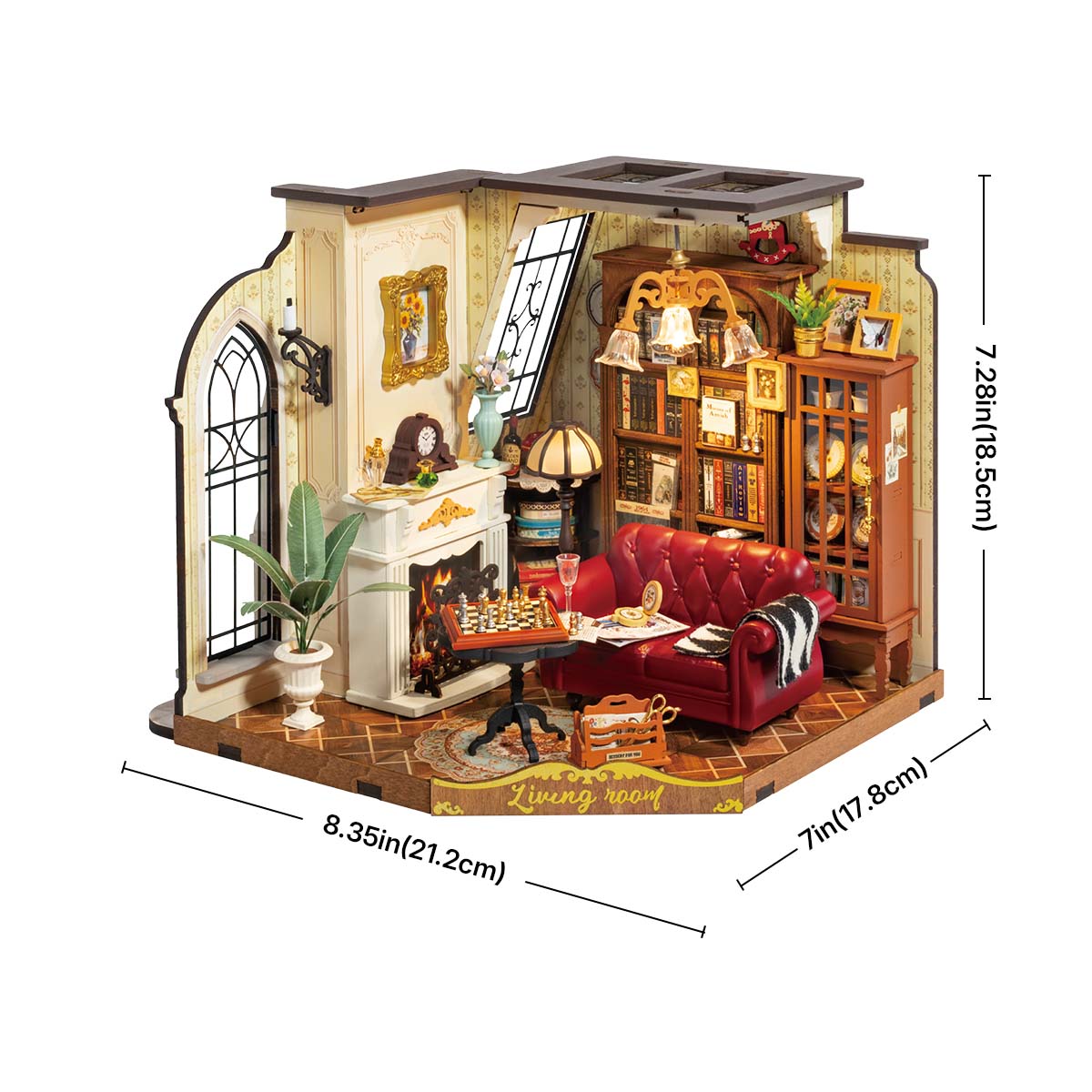 Catherine's Living Room Miniature House Kit official detail view 6