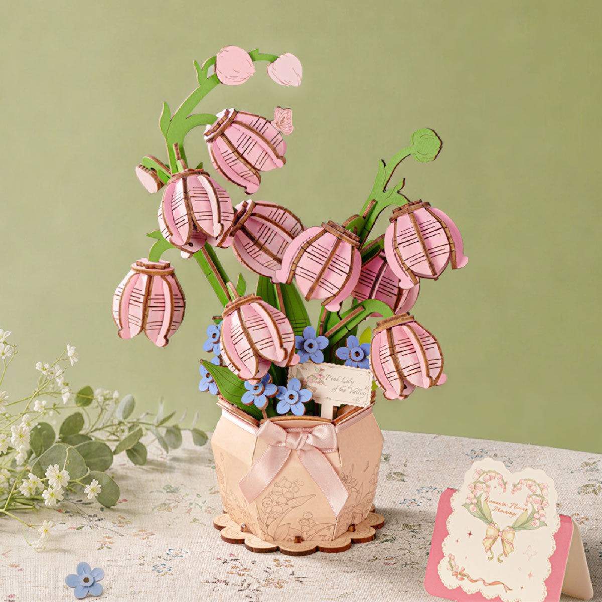 Rowood Pink Lily of the Valley Flower Kit official detail view 2