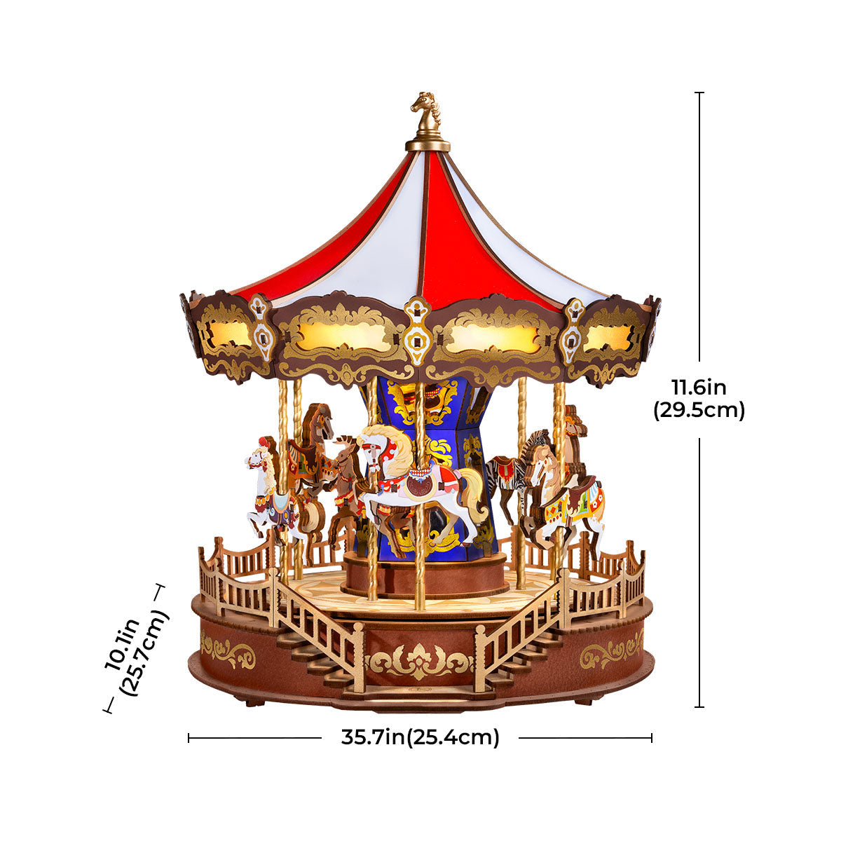 ROKR Classic Carousel Model Kit official product view 5