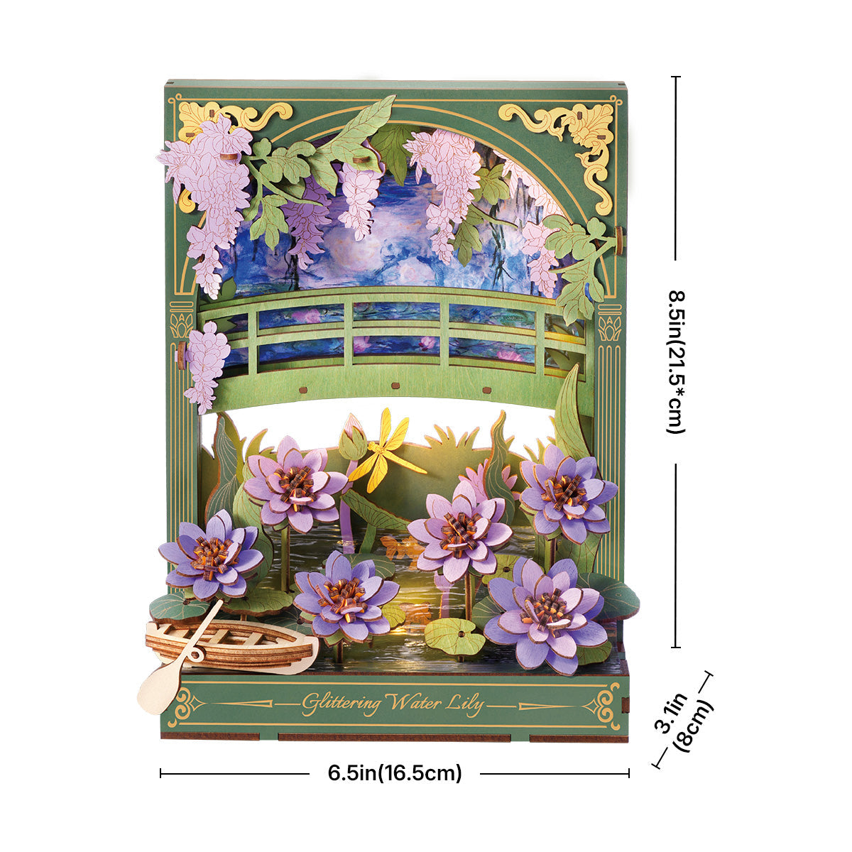 Rowood Glittering Water Lily Wall Art Kit official detail view 8